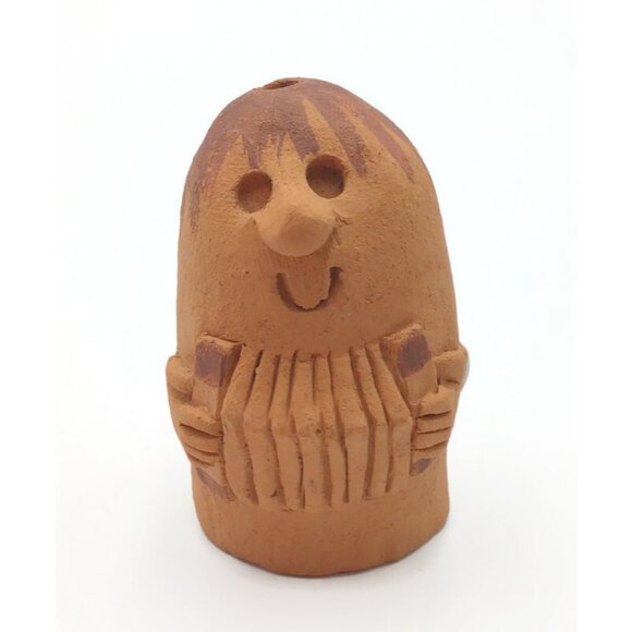 Terracotta Thumb Shaped Music Band Folk Art Ornaments Set of 5 Mariachi Handmade - Picture 6 of 14